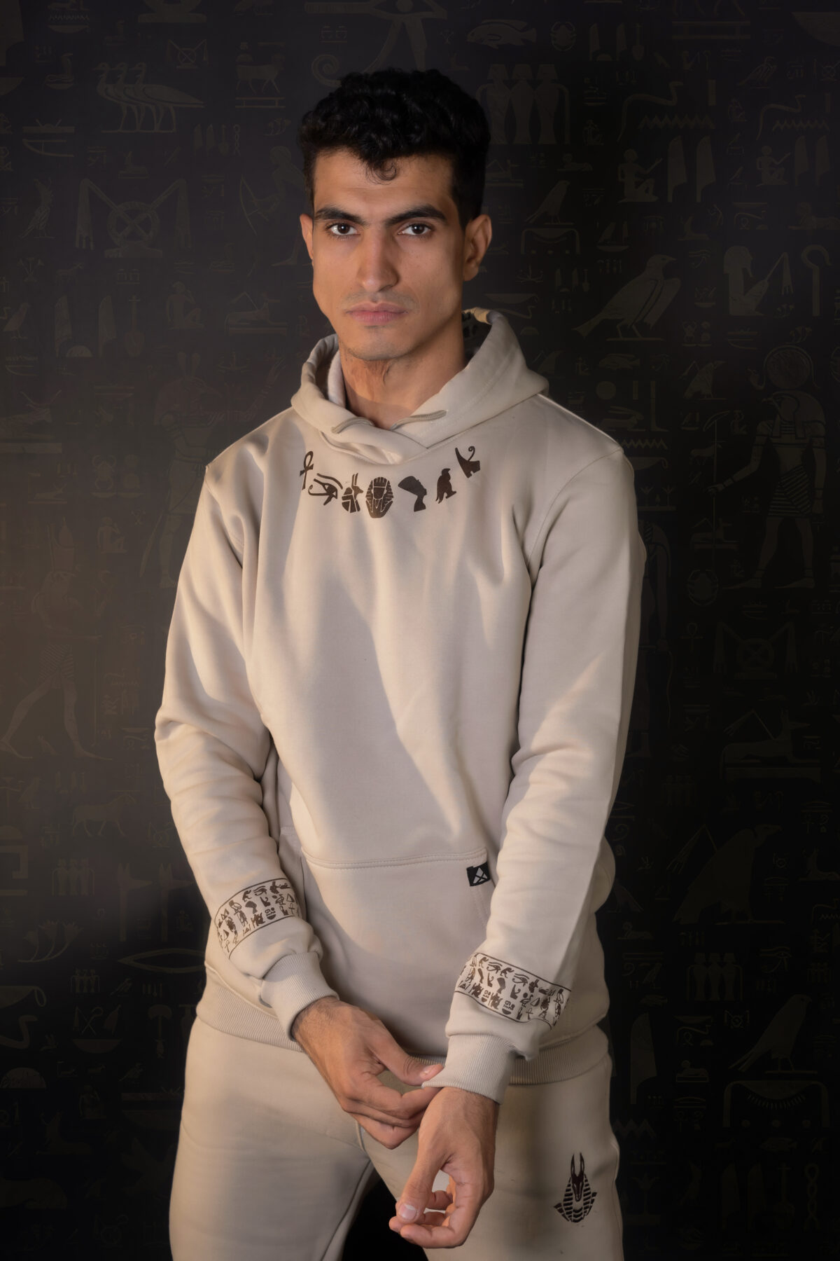 Egyptian Symbols around neck hoodie - Image 4
