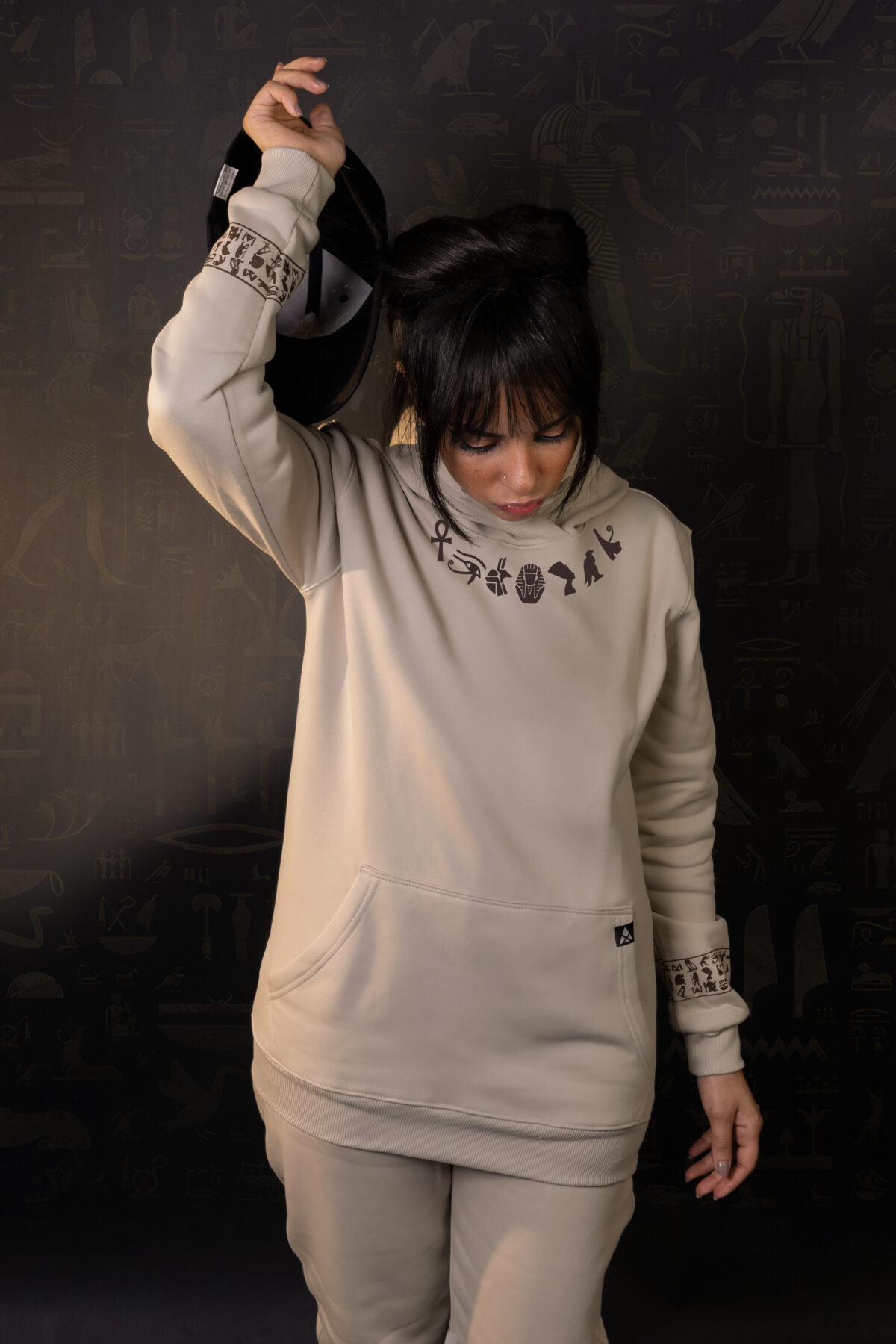Egyptian Symbols around neck hoodie - Image 8