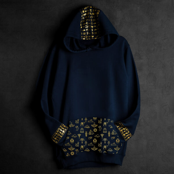 Man Printed Pocket Hoodie