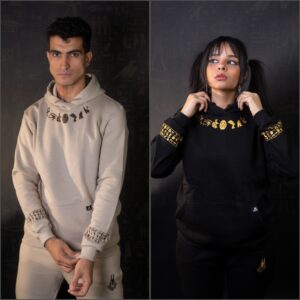 Egyptian Symbols around neck hoodie