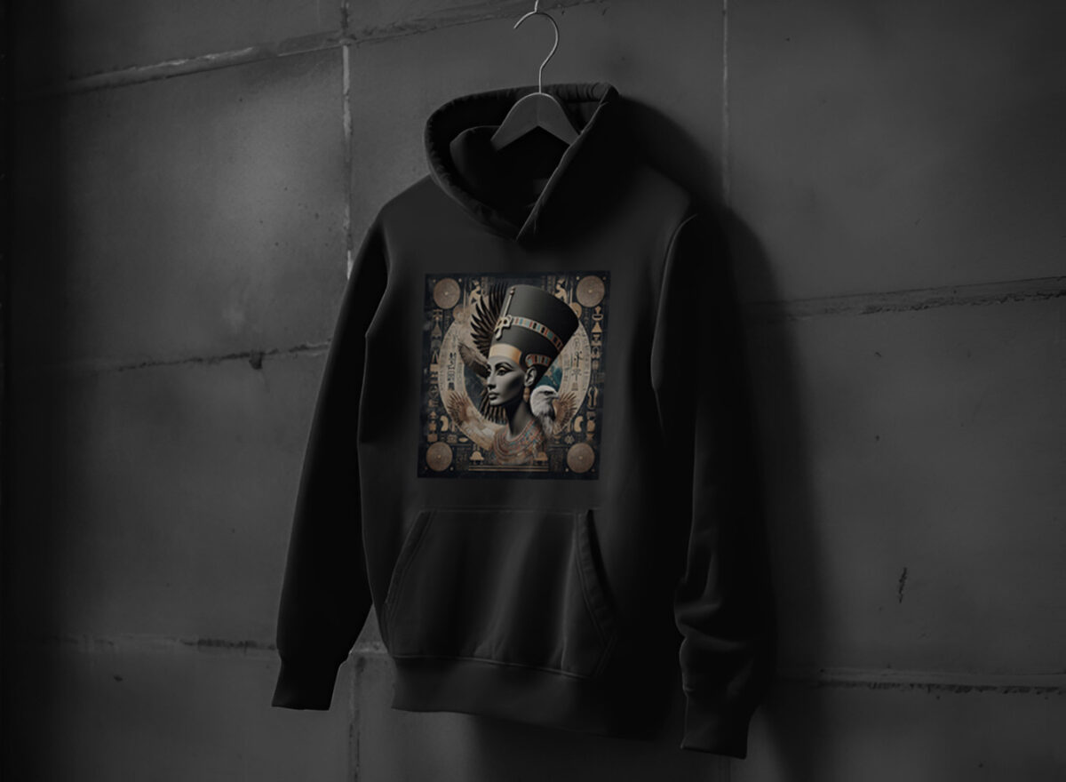 Nefertiti 2 - Cotton Hoodie - Image 1