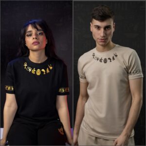 Egyptian Symbols around neck T-shirt
