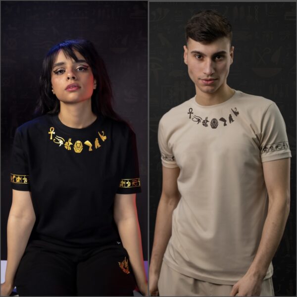 Egyptian Symbols around neck T-shirt