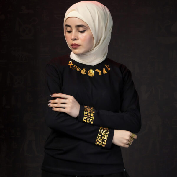Egyptian Symbols around neck T-shirt "Long Sleeve"