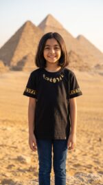 ⁦Egyptian Symbols around neck Kids T-Shirt⁩ - الصورة ⁦2⁩