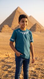 Egyptian Symbols around neck Kids T-Shirt