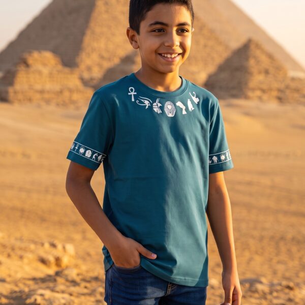 Egyptian Symbols around neck Kids T-Shirt