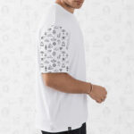 Oversize T-shirt - Egyptian symbols printed sleeves - Image 6