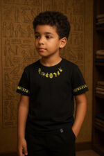 Egyptian Symbols around neck Kids T-Shirt - الصورة 3